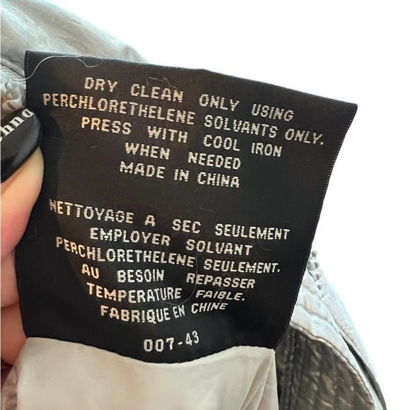 Andrew Marc Silver Puffer Jacket with Faux Fur Hood - Picture 7 of 16